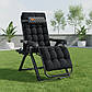 Розкладне крісло шезлонг домашній з подушкою і матрацом Zero Gravity WCG S14-PP Louis з шаховим полотном + чорний матрац, фото 2