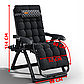 Розкладне крісло шезлонг домашній з подушкою і матрацом Zero Gravity WCG S14-PP Louis з шаховим полотном + чорний матрац, фото 10