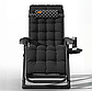 Розкладне крісло шезлонг домашній з подушкою і матрацом Zero Gravity WCG S14-PP Louis з шаховим полотном + чорний матрац, фото 4