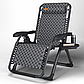 Розкладне крісло шезлонг домашній з подушкою і матрацом Zero Gravity WCG S14-PP Louis з шаховим полотном + чорний матрац, фото 8