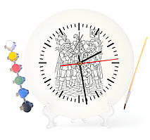 Дитячий набір для творчості годинник-розмальовка Д'артаньян и три мушкетера (за мотивами книги Александра Дюма) 30 см (Г0003)