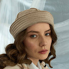 Морячка жіноча берет KENT&AVER дубляж кава 56-57