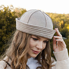 Морячка жіноча берет KENT&AVER дубляж молоко 56-57