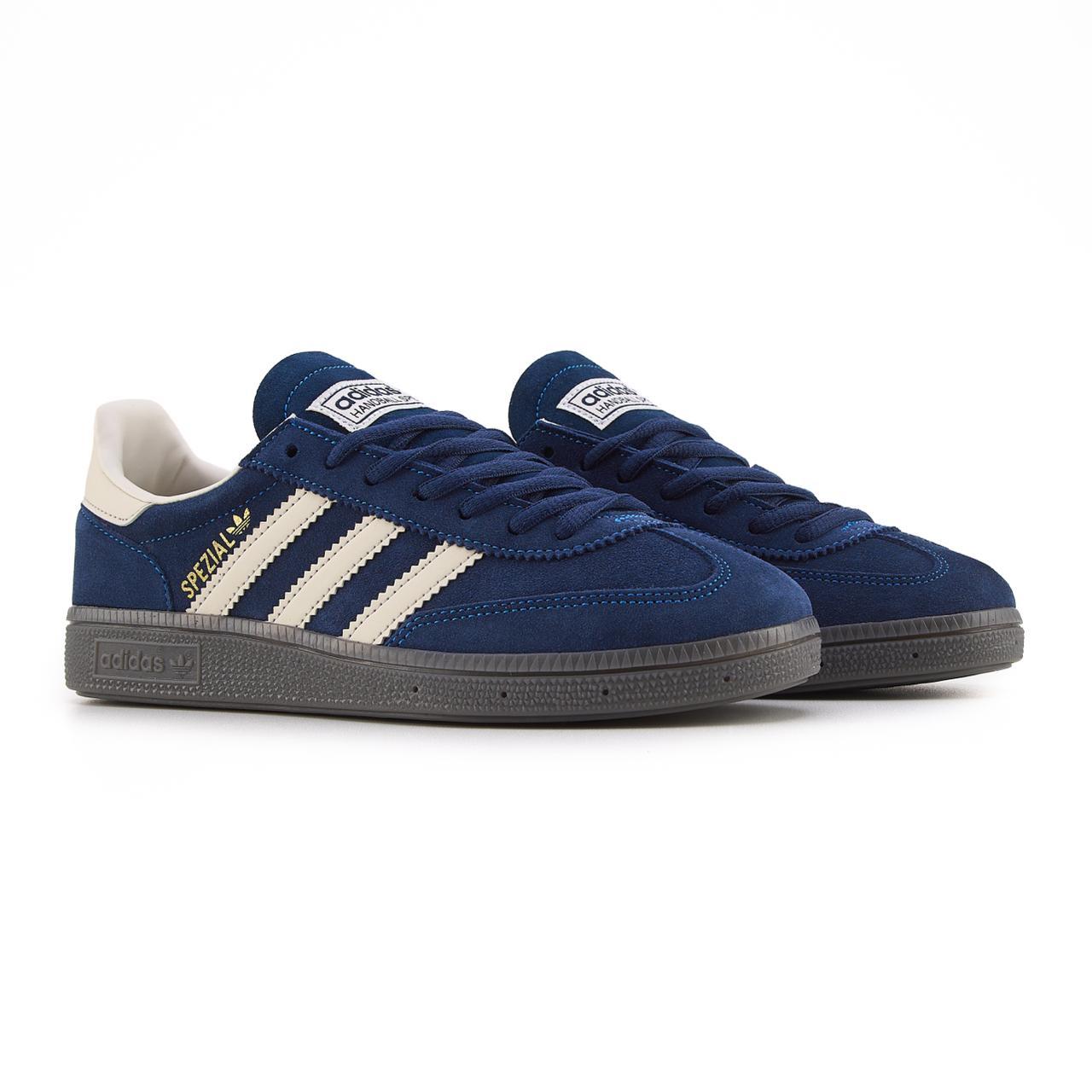 Жіночі кросівки Adidas Handball Spezial Blue White Night Indigo Адідас Спешіал Індиго сині замша демісезон