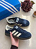 Жіночі кросівки Adidas Handball Spezial Blue White Night Indigo Адідас Спешіал Індиго сині замша демісезон, фото 8
