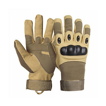 Рукавички тактичні повнопалі No Brand E001 Sand M 12922-83217