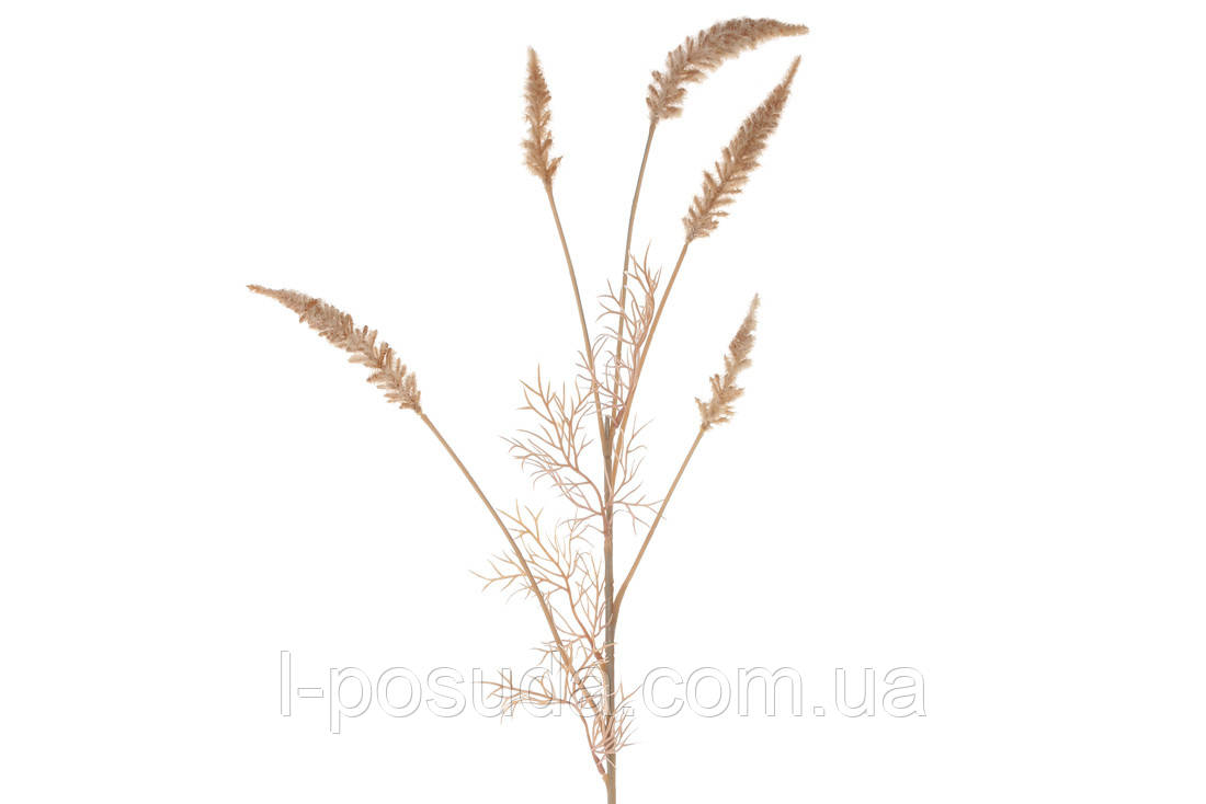 Штучна декоративна гілка астильби 82см бежевого кольору, фото 1