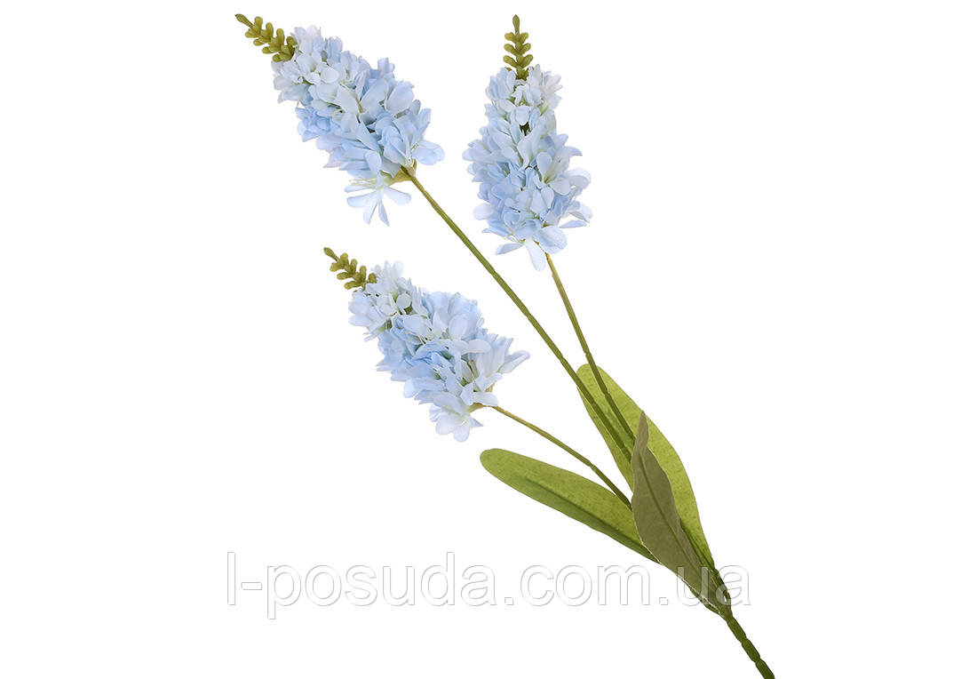 Гілка штучного дельфиниума світло-блакитна 75см, фото 1