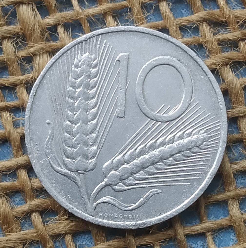 10 лiр 1973 року. Iталiя, фото 1