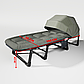 Розкладне ліжко шезлонг домашній WCG FB-S25 з м’яким матрацом і регульованим сонцезахисним навісом Сірий розкладачка лежак, фото 10