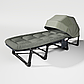 Розкладне ліжко шезлонг домашній WCG FB-S25 з м’яким матрацом і регульованим сонцезахисним навісом Сірий розкладачка лежак, фото 2