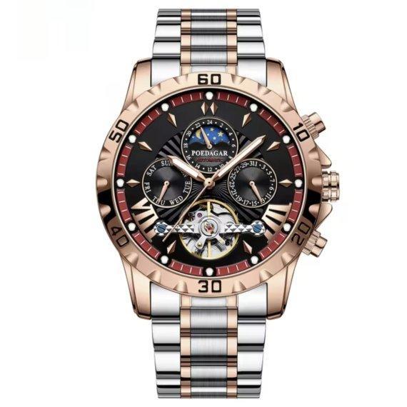 Годинник чоловічий механічний Poedagar Mechanical Золотий (2498351851), фото 1