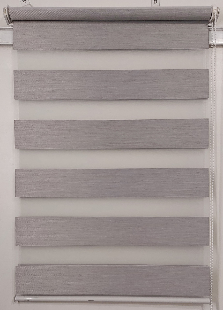 Рулонна штора День-ніч Блекаут ВН DN-755 Сірий, фото 1