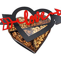 Подарунковий набір горіхів для чоловіка, коханого хлопця на 14 лютого (День Закоханих), Новий Рік, День Народження. 560 г