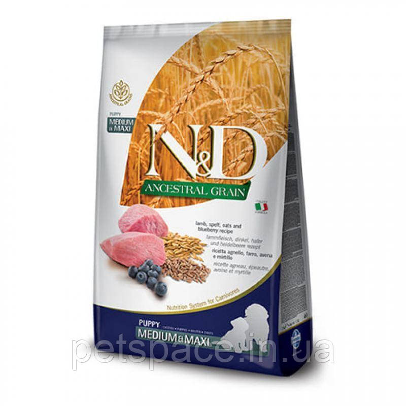 Корм для собак Farmina N&D Low Grain Lamb Puppy Medium&Maxi (для цуценят середніх і великих порід, ягня) 12кг., фото 1