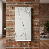 Вертикальна керамічна панель опалення з програматором Flyme 400ТW білий мармур, фото 2