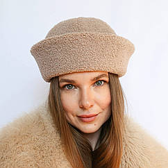 Морячка жіноча берет KENT&AVER хутро кава 56-57