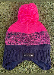 Шапка на дівчинку в'язана з бабоном C&A, зріст 98-104