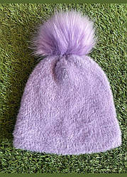 Шапка на дівчинку з балабоном C&A на зріст 98-104