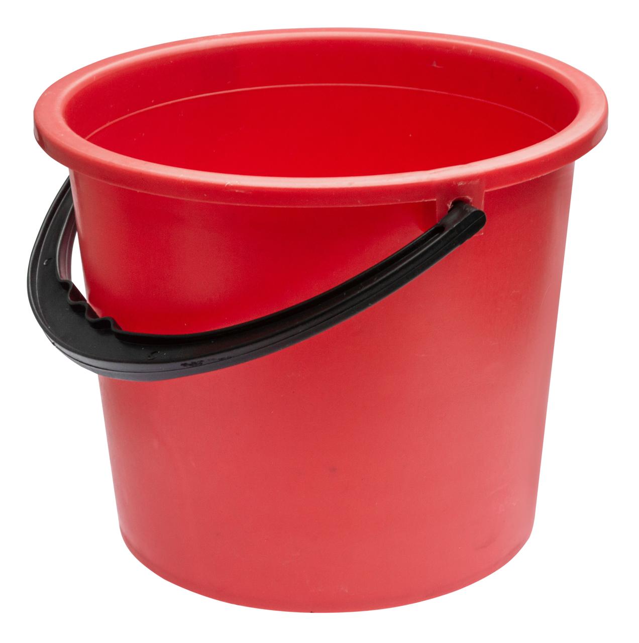 Відро пластикове 8 літрів червоне Ø 27 см h=22 см (Юніпласт)