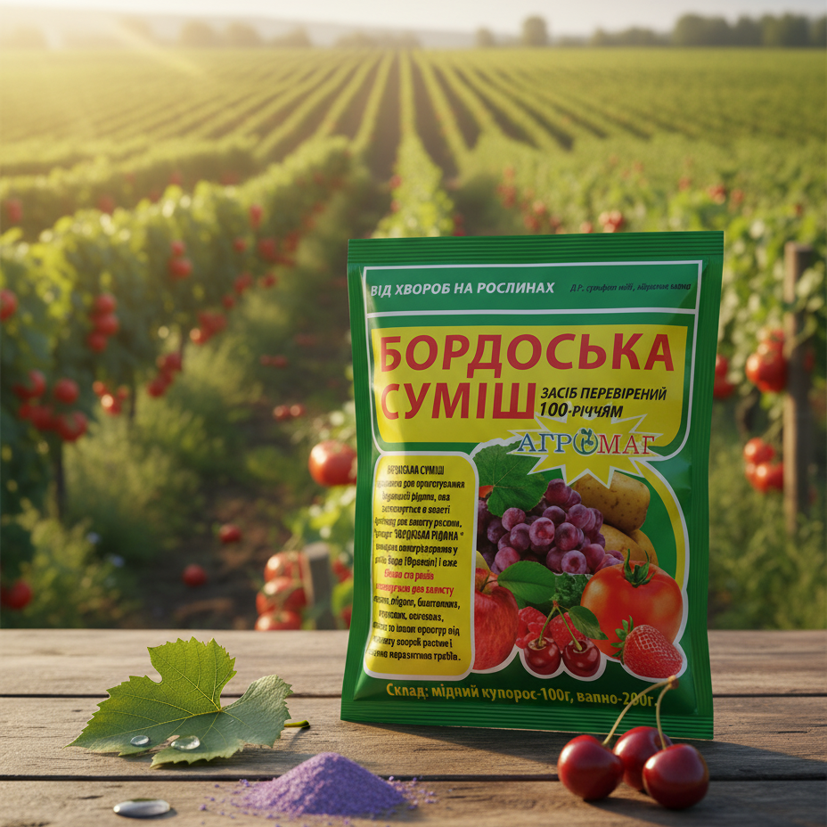 Фунгіцид Бордоська суміш тм. “Агромаг”, 300 г — класична мідьвмісна контактна дія для профілактики та лікування грибкових хвороб, фото 1