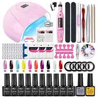 Стартовий набір для манікюру 36-10 з лампою 18LED'S 36Вт, фрезер, гель лак 10шт та інше