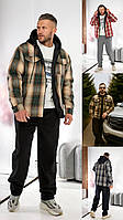 Мужской зимний прогулочный костюм рубашка в клетку и штаны 48-50, 52-54, 56-58