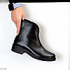 Практичні універсальні чорні зимові шкіряні черевики низький хід, фото 7