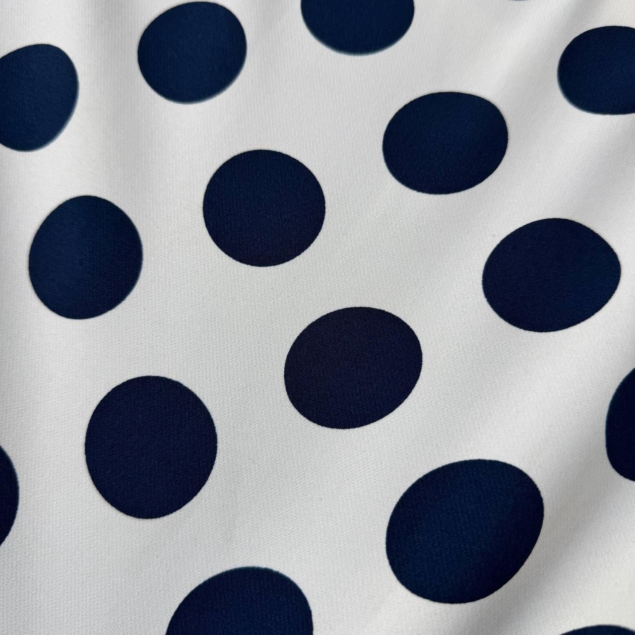 Костюмна Барбі, колір молочний, синій горошок 3,5см, фото 1