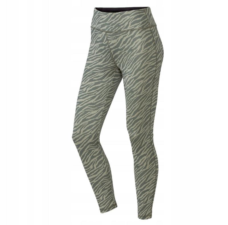 Жіночі спортивні легінси Crivit з високою талією зелені зебра-принт, фото 1
