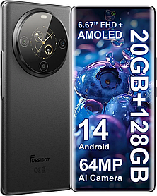 Смартфон FOSSiBOT S3 PRO Black 6.67" AMOLED NFC 6/128gb + чохол НОВИНКА 2025