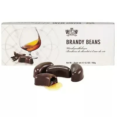 Цукерки шоколадні з лікером (бренді)  WH Brendy Beans 150г, фото 1