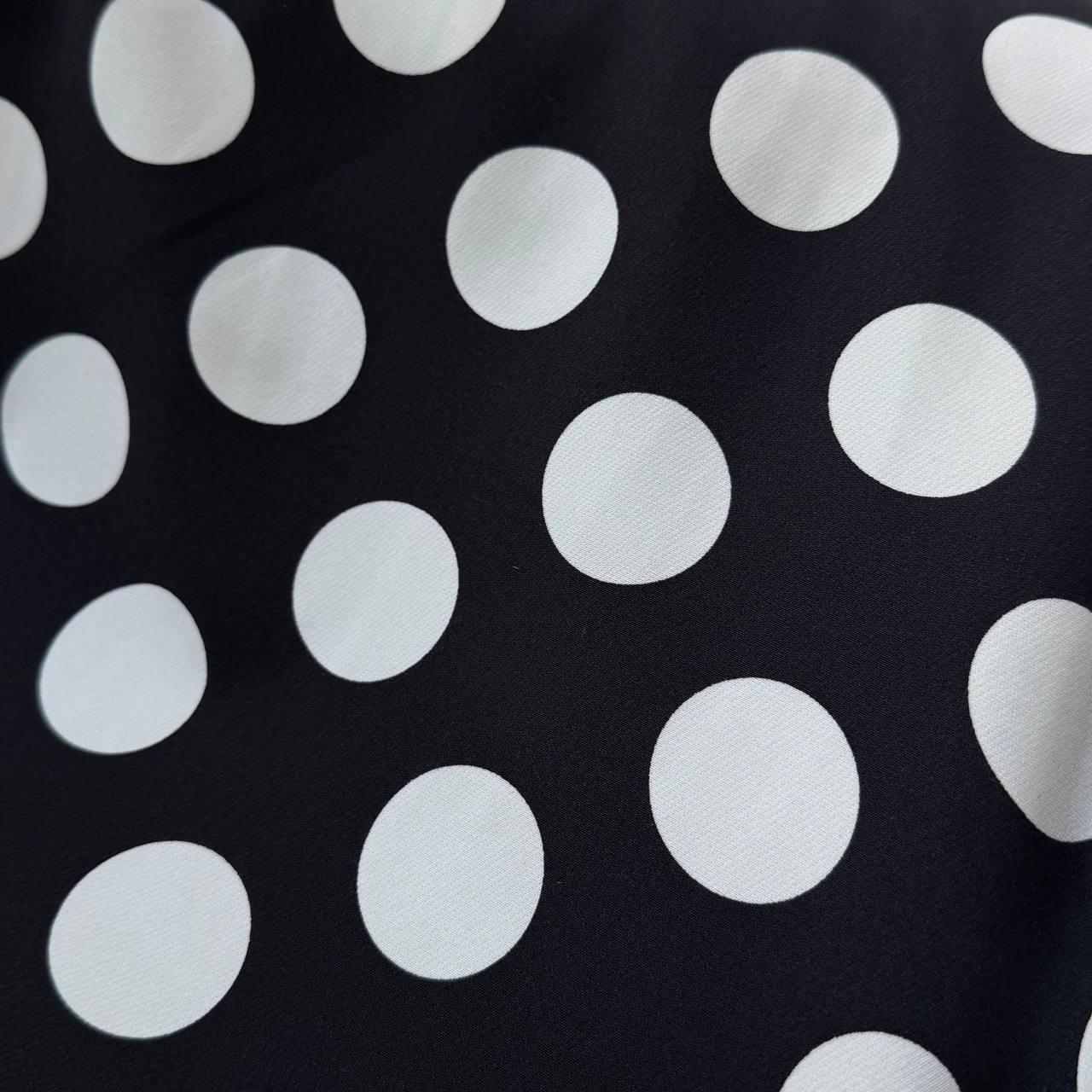 Костюмна Барбі, колір чорний, білий горошок 3,5см, фото 1