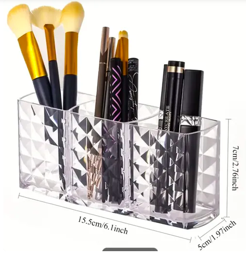 Органайзер контейнер для пензликів потрійний*Алмаз*, фото 1