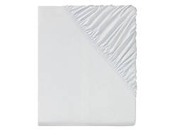 Простирадло на резинці Livarno Home світло-сіре трикотаж джерсі 140-160×200 см