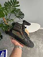 Чорні чоловічі кросівки Vans Old Skool MTE 1 Gore Tex HI Black Khaki х Ванс 41