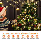 THKFUL 100M 800LED Різдвяні казкові вогні Відкритий Plug, Довгі різдвяні вогні Crystal з дистанційним таймером, Садові гірлянди, фото 2