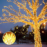 THKFUL 100M 800LED Різдвяні казкові вогні Відкритий Plug, Довгі різдвяні вогні Crystal з дистанційним таймером, Садові гірлянди, фото 4