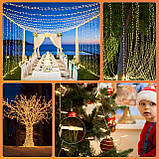 THKFUL 100M 800LED Різдвяні казкові вогні Відкритий Plug, Довгі різдвяні вогні Crystal з дистанційним таймером, Садові гірлянди, фото 6