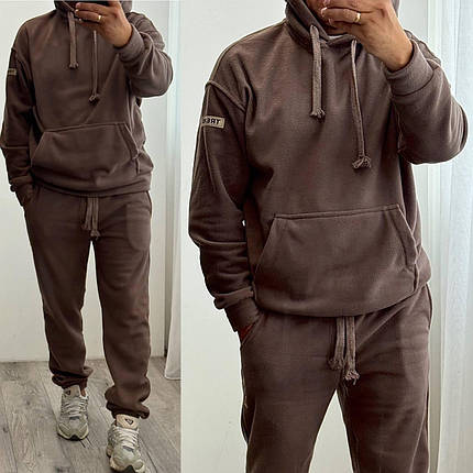 Чоловічий флісовий костюм мокко великого розміру Розміри: 46-48, 50-52, 54-56, фото 1