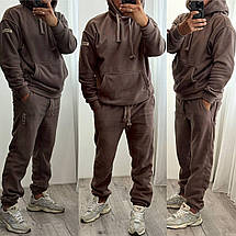Чоловічий флісовий костюм мокко великого розміру Розміри: 46-48, 50-52, 54-56, фото 5