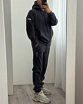 Чоловічий флісовий костюм графіт великого розміру Розміри: 46-48, 50-52, 54-56, фото 3