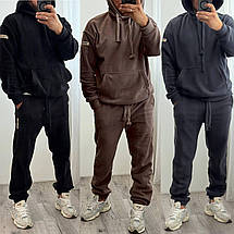 Чоловічий флісовий костюм графіт великого розміру Розміри: 46-48, 50-52, 54-56, фото 4