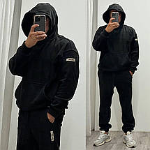 Чоловічий флісовий костюм чорний великого розміру Розміри: 46-48, 50-52, 54-56, фото 2