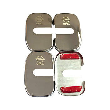 Накладки на дверний замок срібло із логотипом Opel Astra, Insignia, Antara