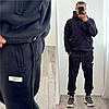 Чоловічий флісовий костюм графіт великого розміру Розміри: 46-48, 50-52, 54-56, фото 8