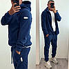 Чоловічий флісовий костюм джинс великого розміру Розміри: 46-48, 50-52, 54-56, фото 6