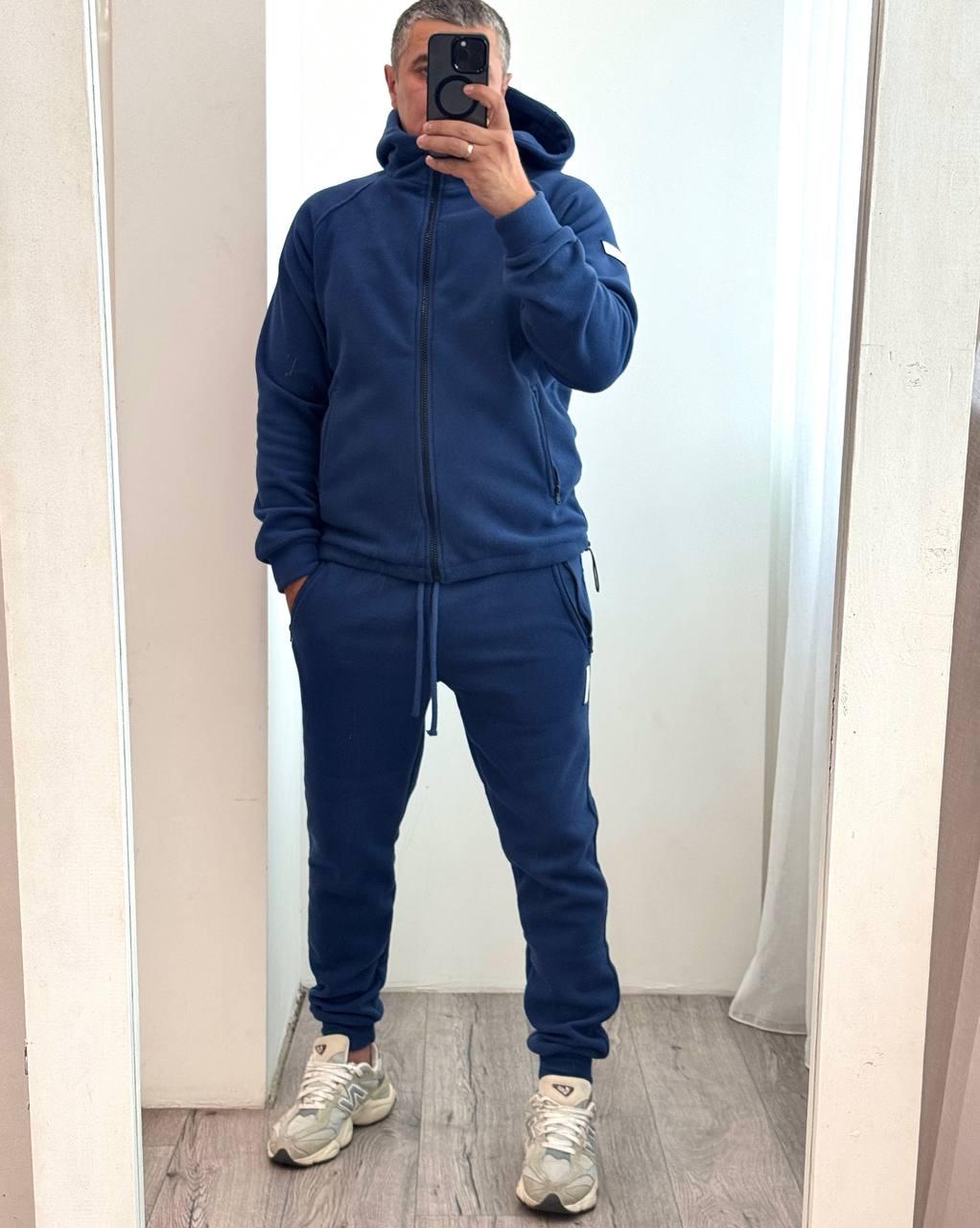 Чоловічий флісовий костюм джинс великого розміру Розміри: 46-48, 50-52, 54-56