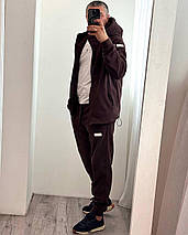 Чоловічий флісовий костюм шоколад великого розміру Розміри: 46-48, 50-52, 54-56, фото 3