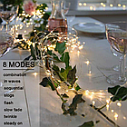 Гірлянда кінський хвіст на ялинку usb 2 метри 20 ниток 400 діодів, промені роси, біла, фото 6